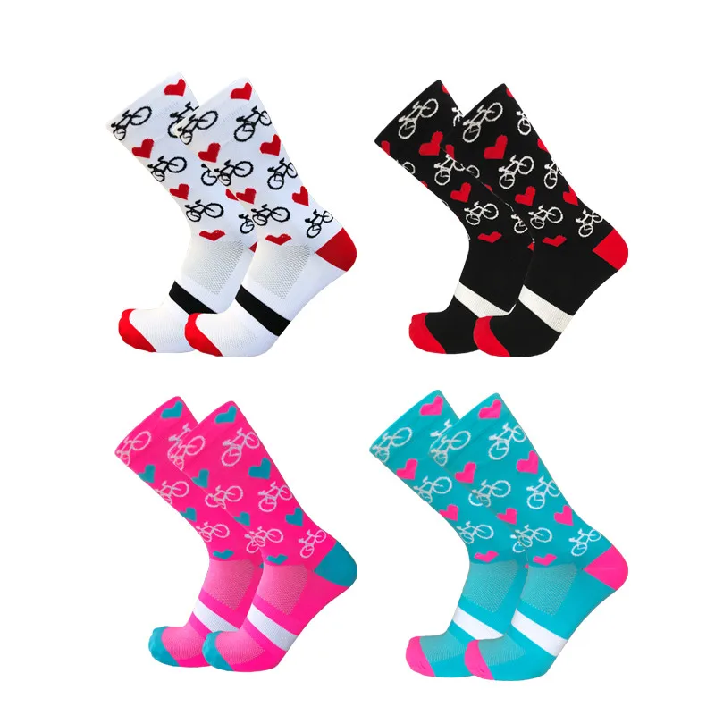Цветные модные велосипедные носки 2 пары Новые для мужчин и женщин