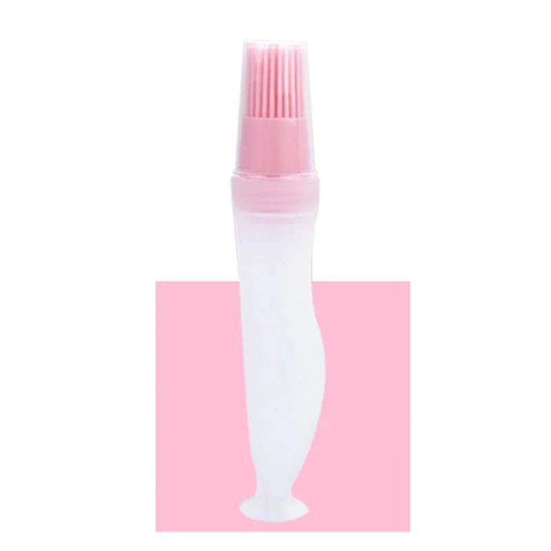 Style 2 Pink Новая термостойкая бутылка для масла силиконовая щетка Кухня барбекю инструмент барбекю бутылка с масляной кистью щетка - Цвет: Style 2 Pink