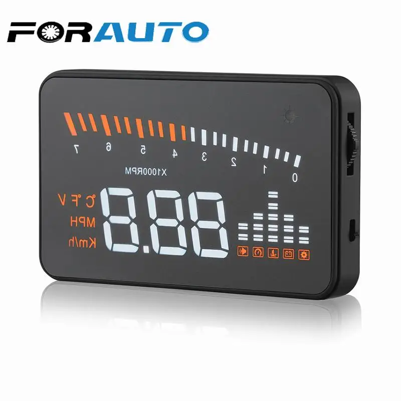 Leepee Digital Car Speedometer X5 3" Obd2 Ii Interface Car Hud Head Up Display Gps Speedometer