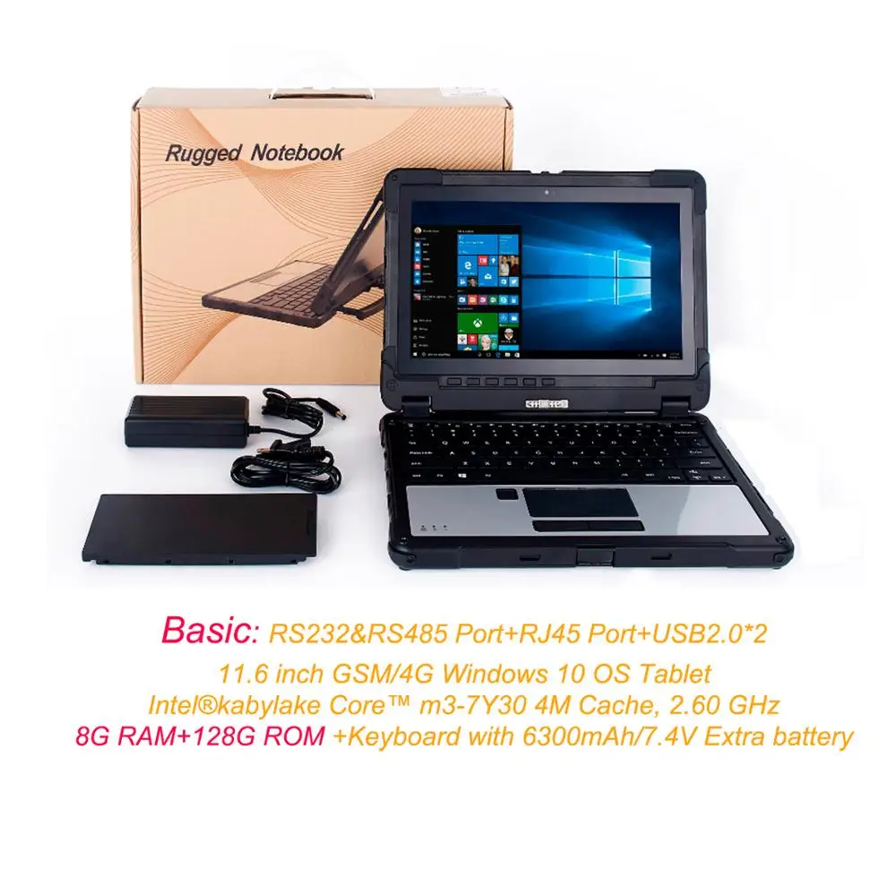 11," GSM/4G Windows 10 Home 8G+ 128G планшет карманный ПК IP67 прочный водонепроницаемый ударопрочный Intel M3-7Y30 2,60 GHz 2D сканер КПК - Цвет: Keyboard basic