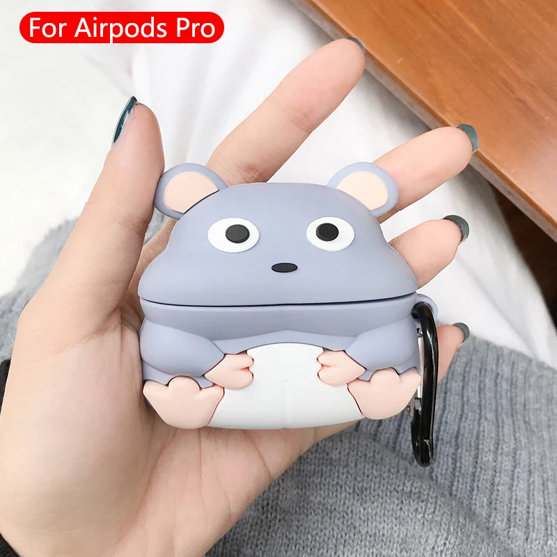 Милые Мультяшные беспроводные bluetooth-наушники для airpods pro Чехол защитный чехол Apple Airpods Pro гарнитура силиконовый мягкий чехол s