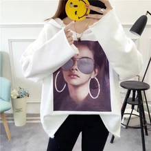 Ladies Sweatshirts Plus Size Leisure Letter Printed Harajuku Long Sleeve Hooded female Pullover Korean Solid color Hoodies Women Ladies Sweatshirts Plus Size Leisure Letter Printed Harajuku Long Sleeve Hooded female Pullover Korean Solid color Hoodies Women