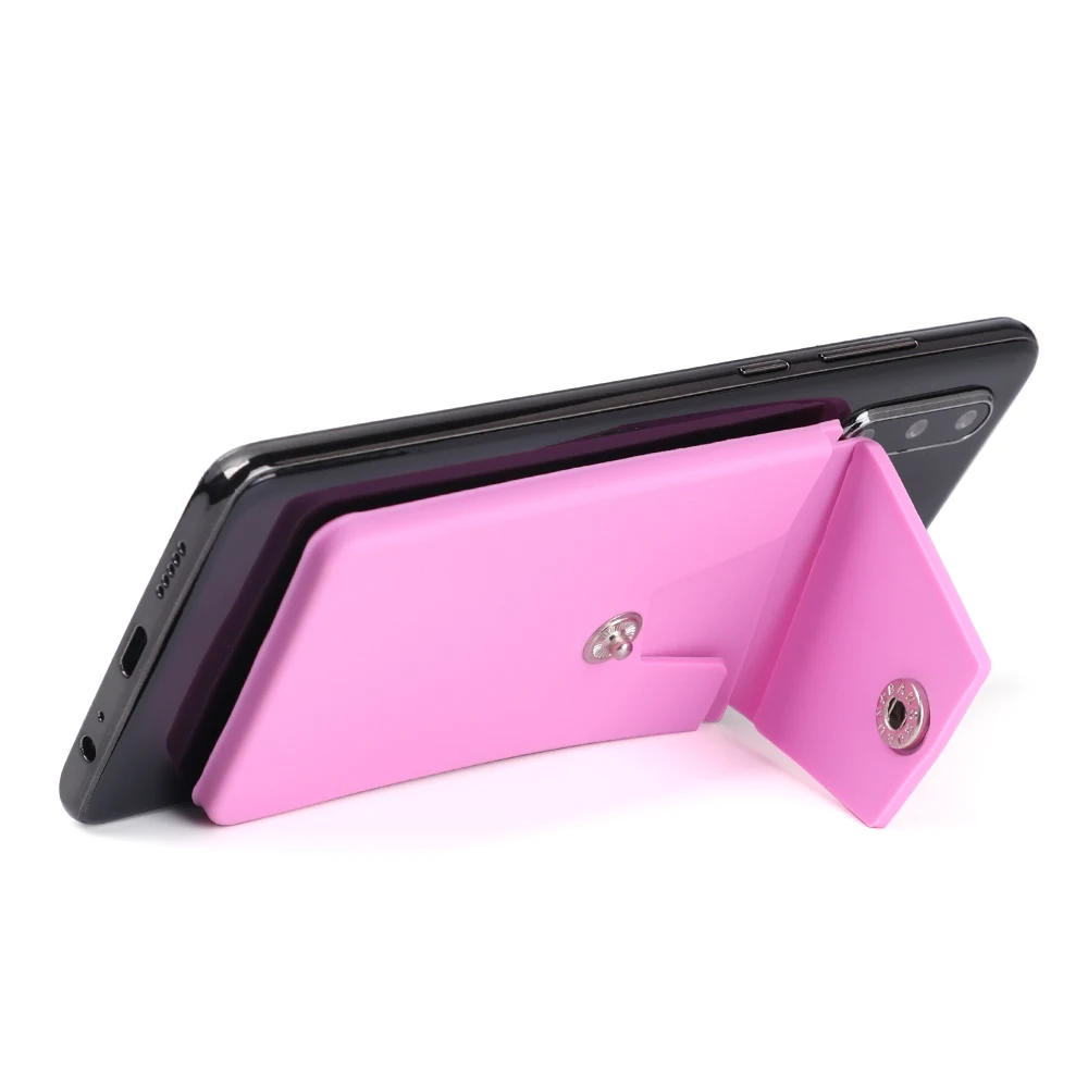 Credit Card Holder 1PC Unisex Adhesive Silicone Phone Card Holder Wallet with Snap Pocket Phone Back Stick-on Credit Card Holder for Smart wallet card holder card holder credit card holder credit card wallet card wallet