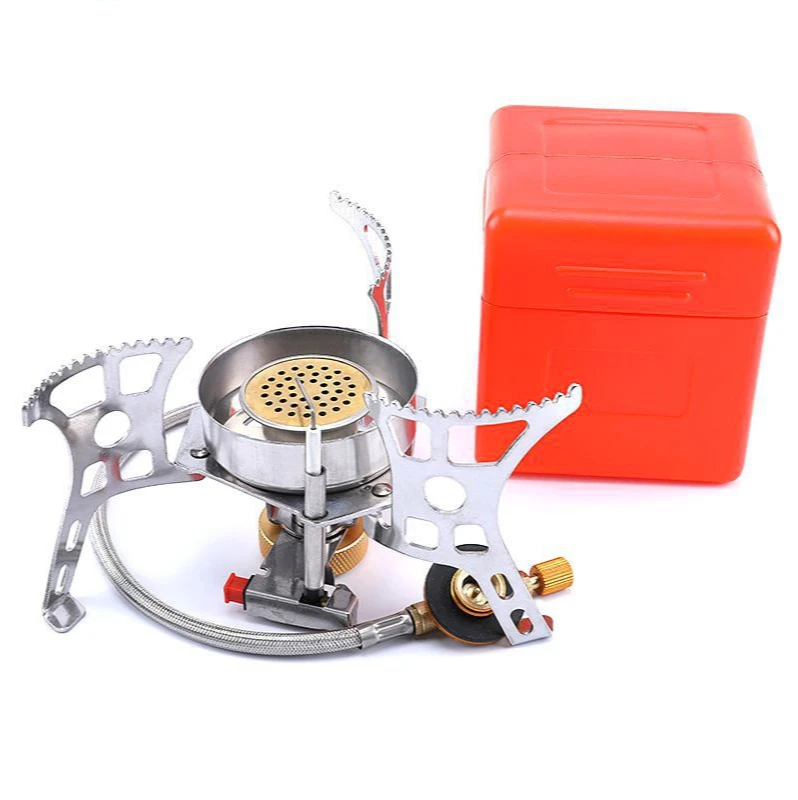 2021 New wind proof outdoot gas burner Camping Stove Folding Electronic tourist equipment kitchen cylinder propane grill 3900W