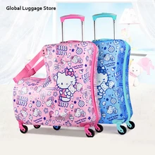 Hellokitty Дети Багаж многофункциональный может кататься на скутере багаж сумка водонепроницаемый носить-resisrant чемоданы и дорожные сумки