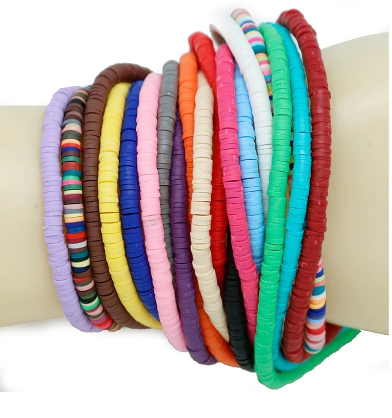 6mm Color Polymer Clay Beads Slices for Girls Bracelet Making Diy Necklace&Bracelet Accessories acrylic beads plastic beads acrylic craft beads abs beads resin beads