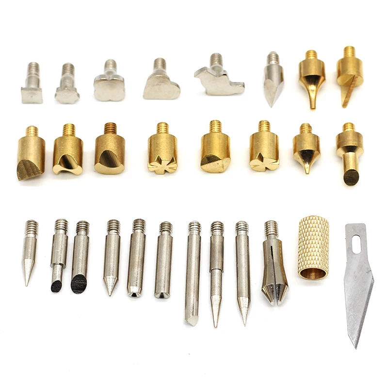 

Hot Sale 60W Ac 220 Digital Display Wood Burning Soldering Irons Crafts Tools Pyrography Pen Machine Kit Set Eu Plug