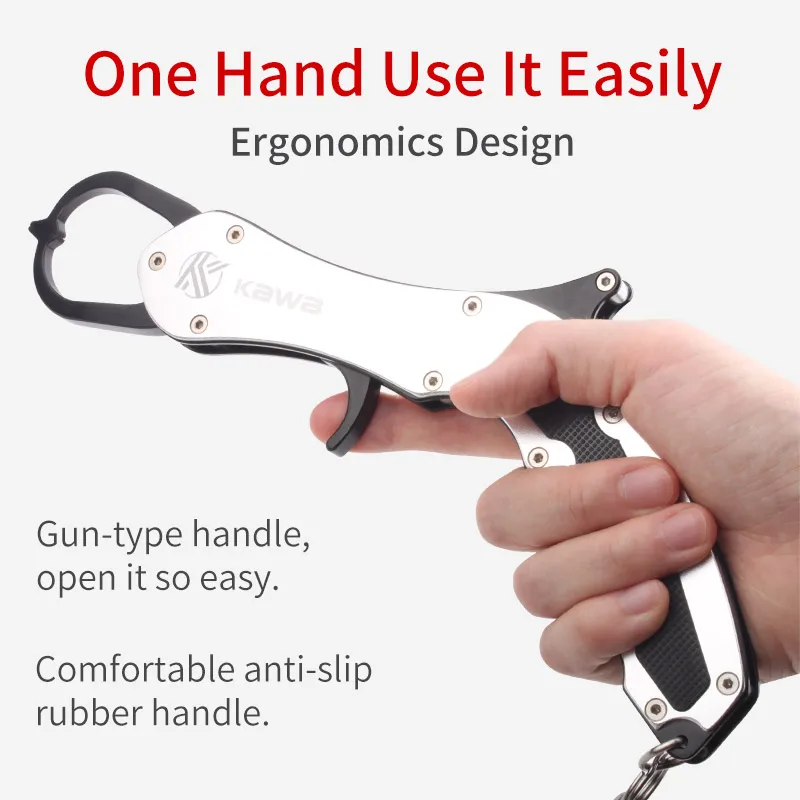 KAWA Aluminum Alloy Fish Lip Grip Fishing Tackle Tool Gun-Type Length 25 cm Weight 178 g Send Anti-lost Rope Free Shipping