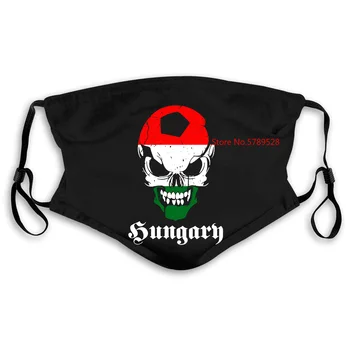 

BLACK CLASSIC HUNGARY FOOTBALL SOCCER SKULL FLAG Fan Hooligan Ungarn Mask women kid's PM2.5