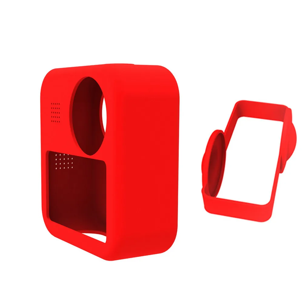 Red Мягкие силиконовые колпачки-линзы для камеры, чехол для GoPro Max, аксессуары для камеры, устойчивый к царапинам, защитный чехол для камеры, чехол для хранения - Цвет: Red