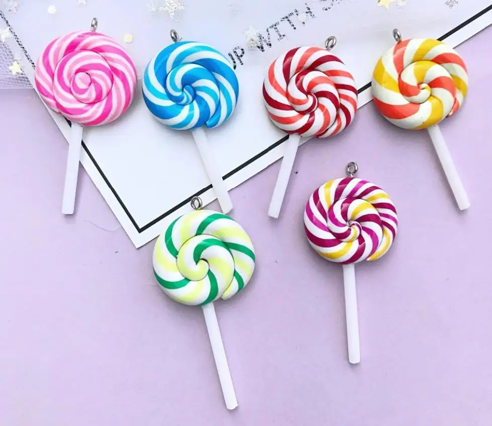 Kawaii полимерная Мягкая Керамика леденцы подвески личности Подвески с флаконами Смола DIY изысканные серьги ожерелье DIY