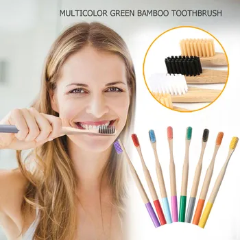 

Eco-Friendly Rainbow Bamboo Handle Soft Fibre Toothbrush Biodegradable Highly Sustainable Timber Teeth Brush Oral Care