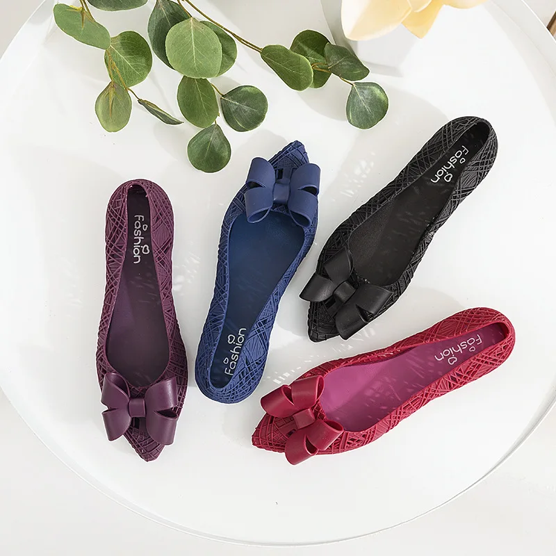 

Spring And Summer New Style Plastic Hollow out Sandals Women's Korean-style Fairy-Style Flat Mom Shoes Shallow Mouth Single Shoe