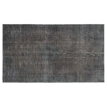 

Handmade Gray Vintage Overdyed Turkish Area Rug 112x198 Cm-3'8''X6'6''