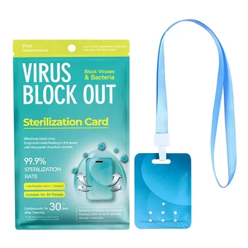 

Portable Card Outdoor, Air Disinfection Card with Lanyard for Personal Care