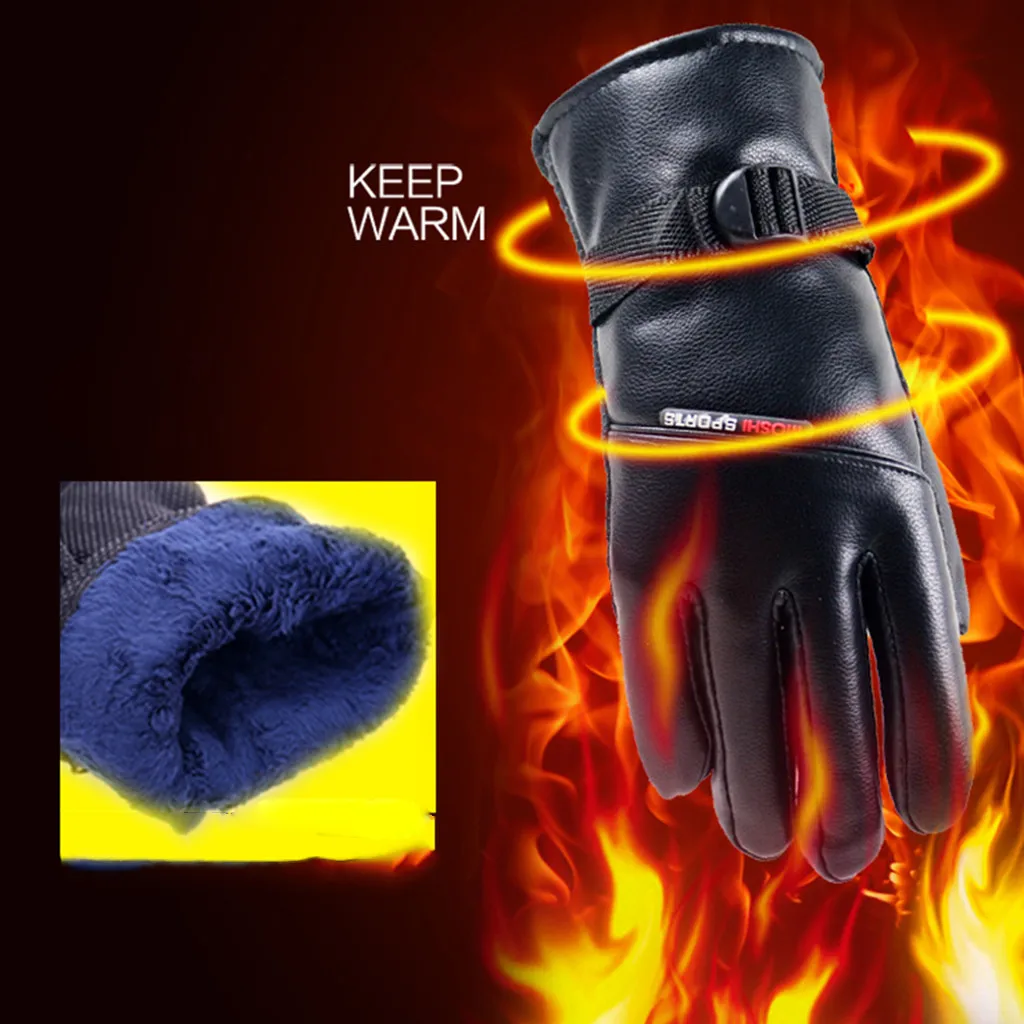 Унисекс кожаные перчатки с сенсорным экраном Thinsulate выстроились теплые перчатки для вождения зимние водонепроницаемые рукавицы мужские Luvas de mulher L58