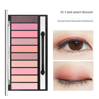 

Lameila Matte Pearly Lustre Mermaid Ji Earth Color Eye Shadow pan wo Silkworm Pen Rod Waterproof Not Smudge Eye Shadow