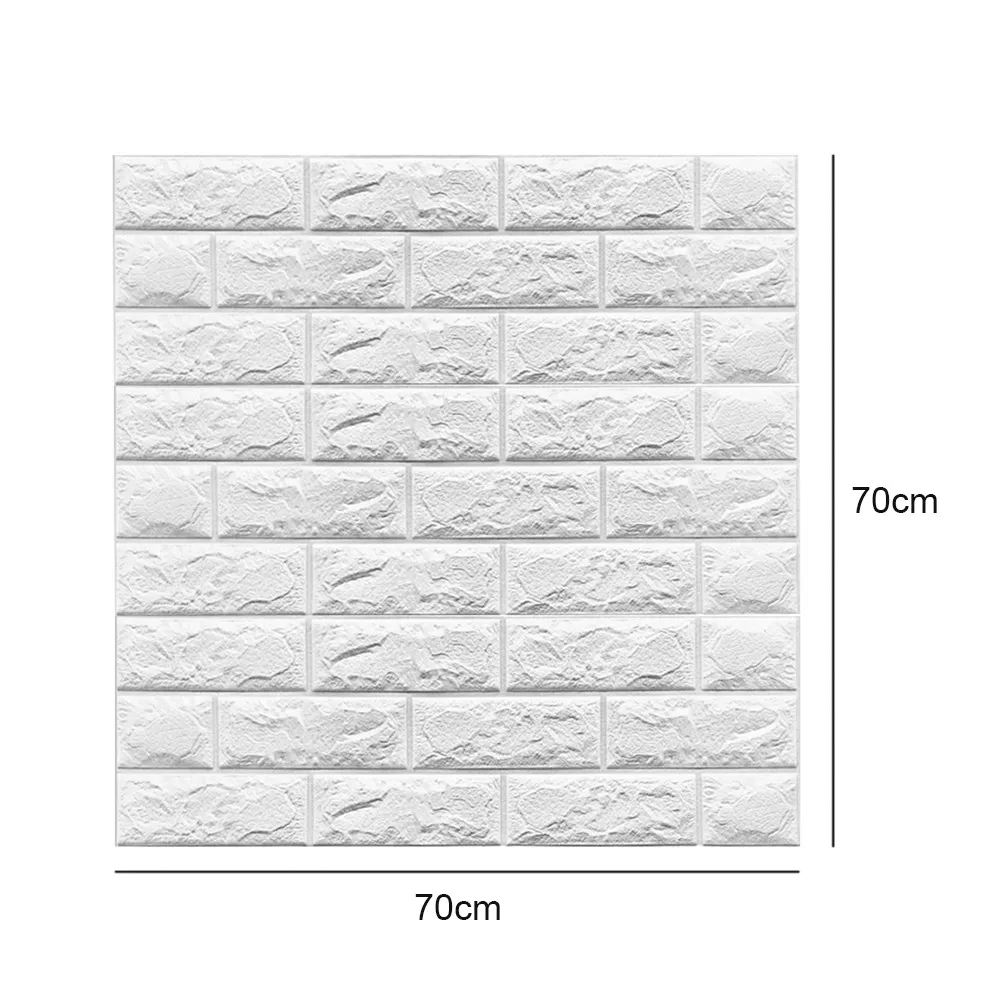 DIY 3D Brick PE Foam Wallpaper Self-adhesive Panels Room Decal Stone Decoration Embossed brick wallpaper Wall Stickers #2d08 (21)