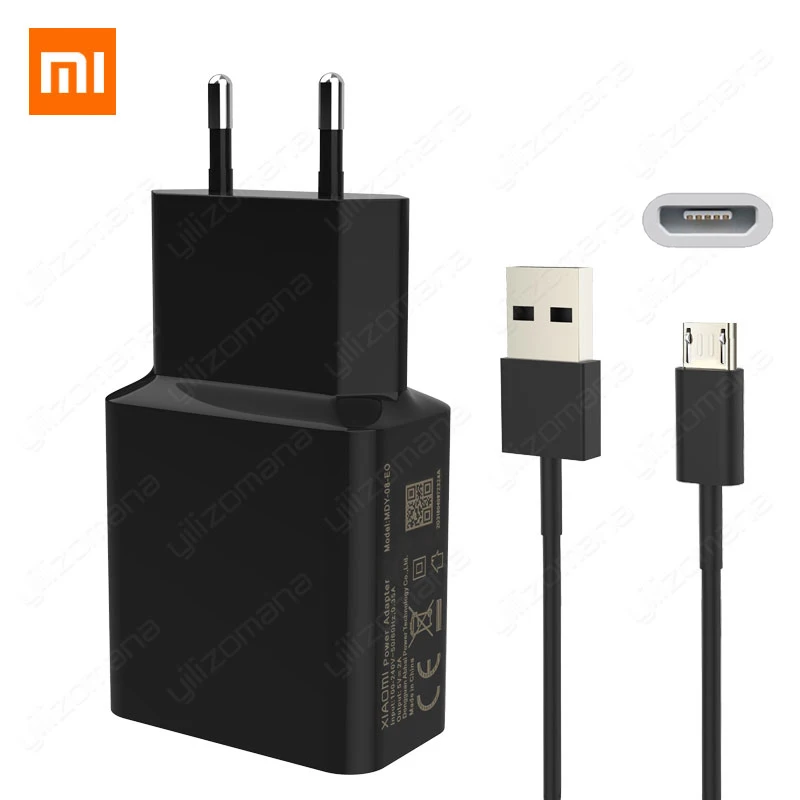 Xiaomi оригинальное зарядное устройство 5 В/2 а EU Type-C Micro USB кабель для передачи данных адаптер для зарядки для MI5 max 3S Redmi Note 3 4 pro 4X5 5S - Тип штекера: Charger Micro Cable