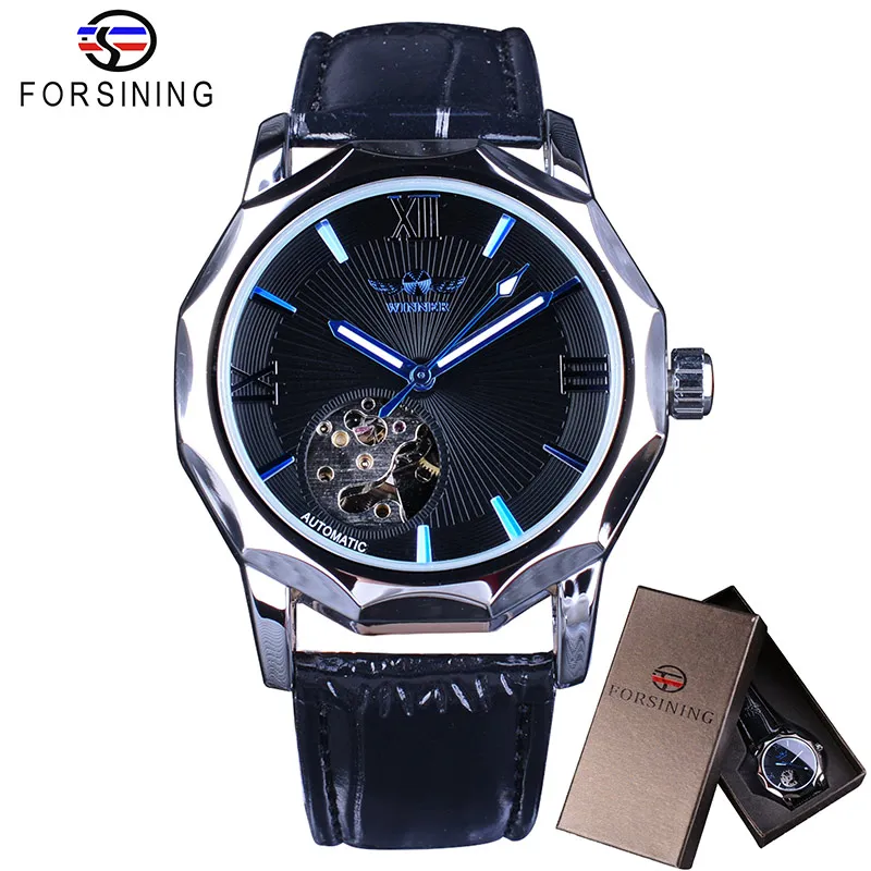 GMT964-1 Winner золотые часы классические Стразы римские аналоговые Мужские часы скелетоны автоматические механические часы из нержавеющей стали - Цвет: GMT964-1