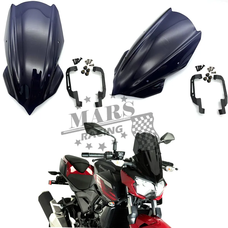 Для KAWASAKI Z250 Z400 Z 250 400 2019 2020 2021Double Bubble спортивный ветровой экран для мотоцикла
