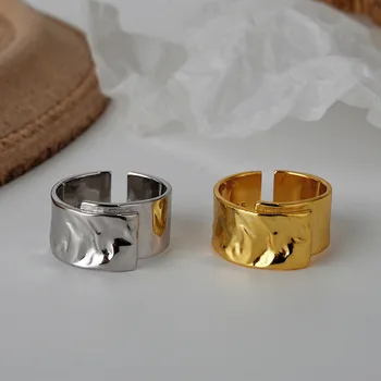 

Women's Korean-Style Simple Light Luxury Non-Mainstream Origami Textured Normcore Style Ring