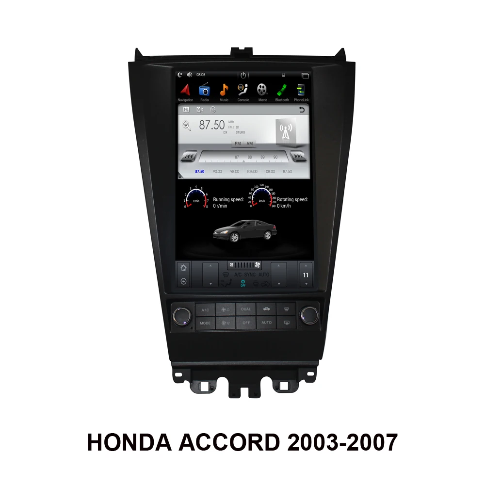 Автомобильный GPS-навигатор на Android вертикальный экран в стиле Тесла для HONDA ACCORD