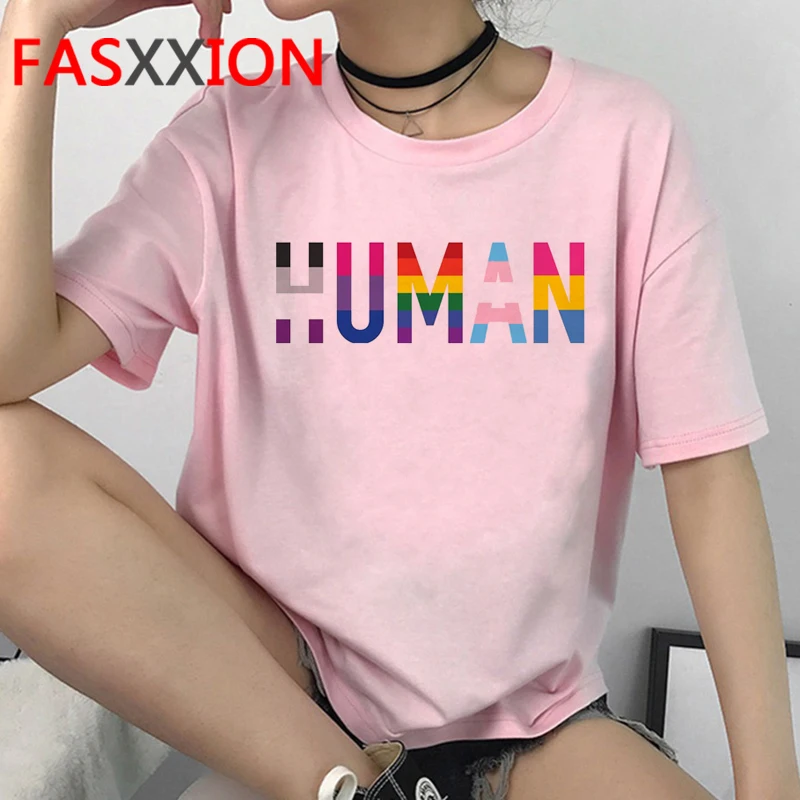Женская футболка в стиле Харадзюку с надписью Lgbt Gay Pride 90s лесбийская Ullzang радужная