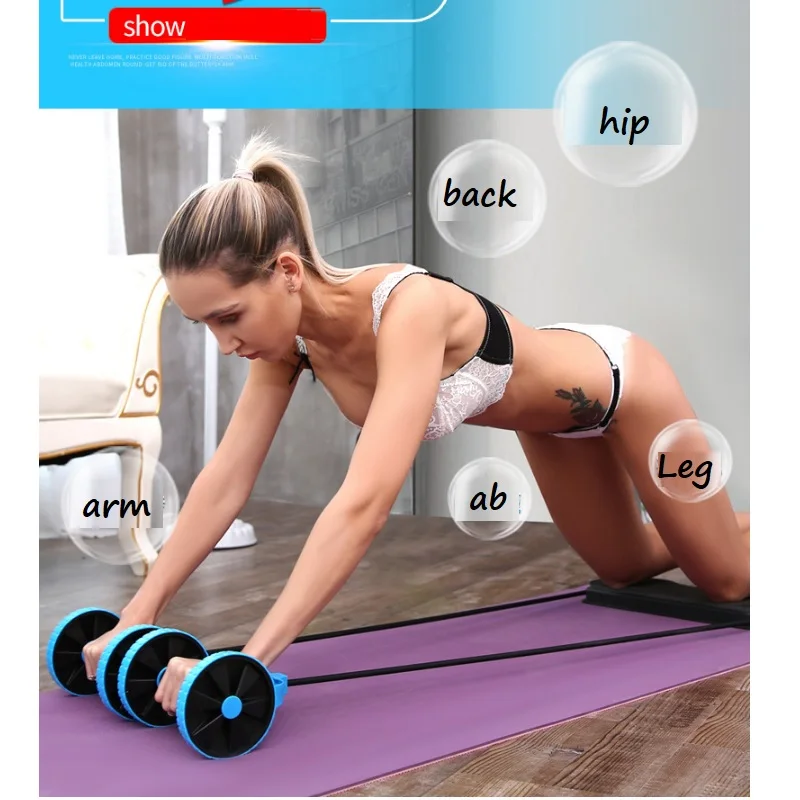 Мужские многофункциональные роликовые тренажеры с двойным колесом Ab для
