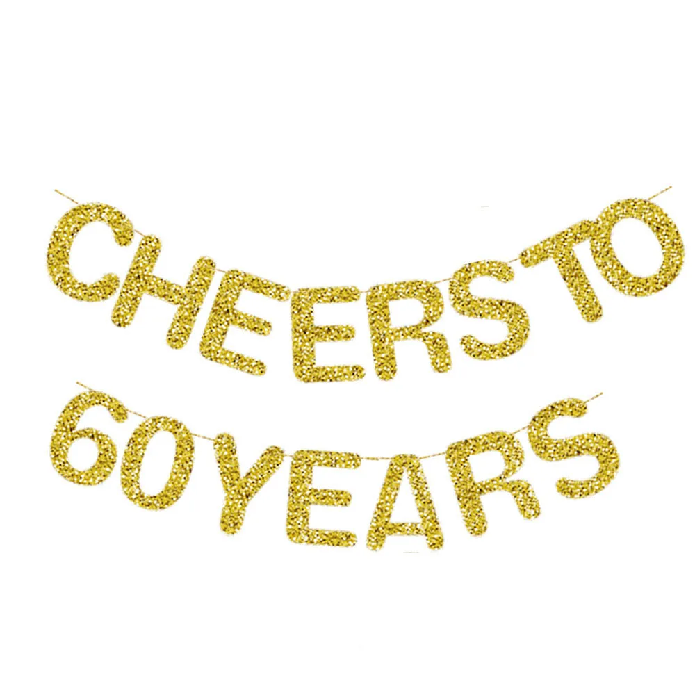 Золотой блестящий Жетоны до 30th 40th 50th плакат "с днем рождения" для дня рождения украшения для вечеринок