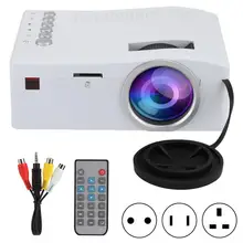 UC18 мини светодиодный проектор для домашнего кинотеатра проектор для Конференции с AV/HDMI/USB/TF входом 3,5 мм выход для наушников 110-240 В