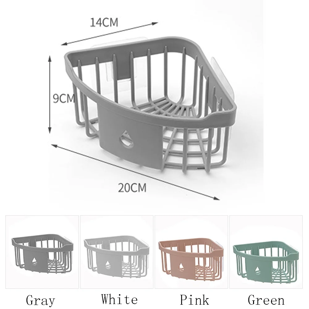 1 шт., 4 цвета, практичный пластиковый стеллаж для хранения в ванной, органайзер для душевой полки, полка для хранения в ванной