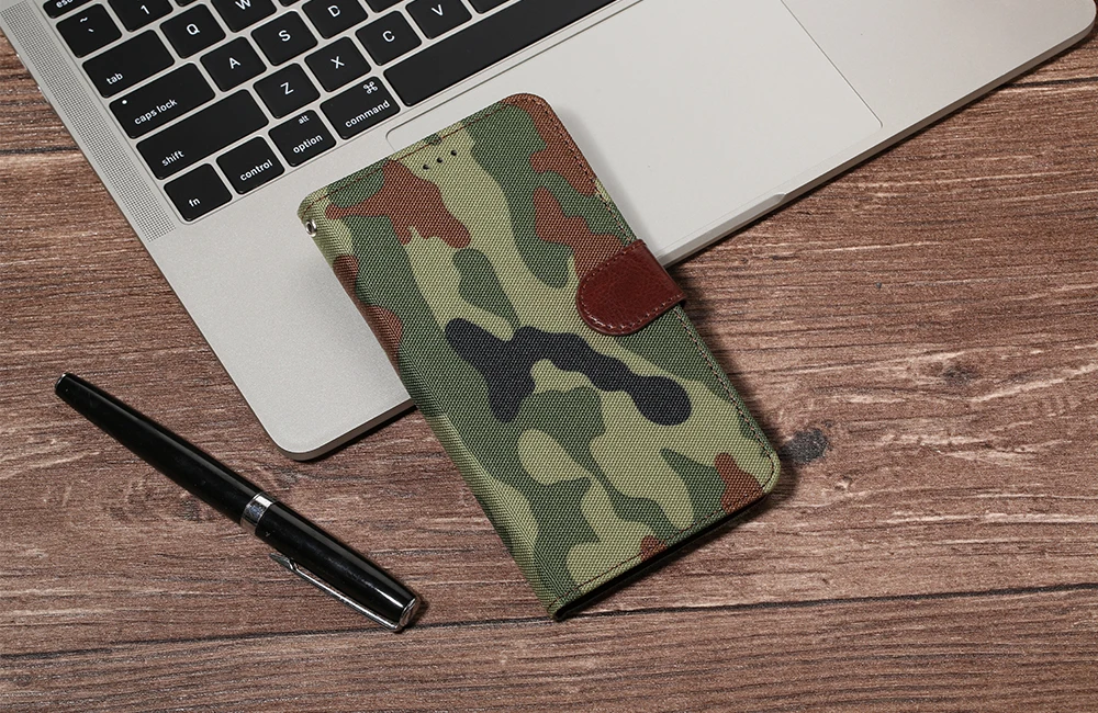 Армейский камуфляжный чехол для телефона Xiaomi Redmi Note 7 7A, кожаный флип-бумажник, Магнитный чехол-книжка для Redmi Note 7 Pro Note 7