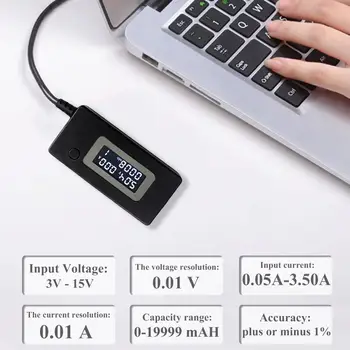 

USB Gadget Digital LCD Black USB Mini Current Voltage Detector USB Charger Tester