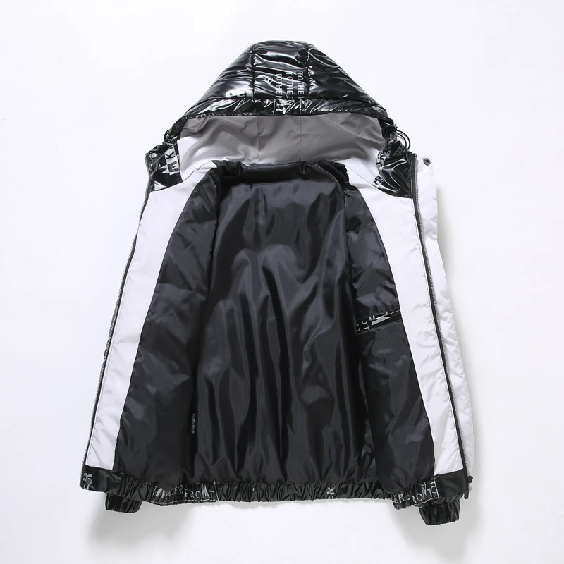 Mens winter down jacket  2021 new print Graffiti couple thickening short hat slim-fit fashion quality brand warm coat lovers