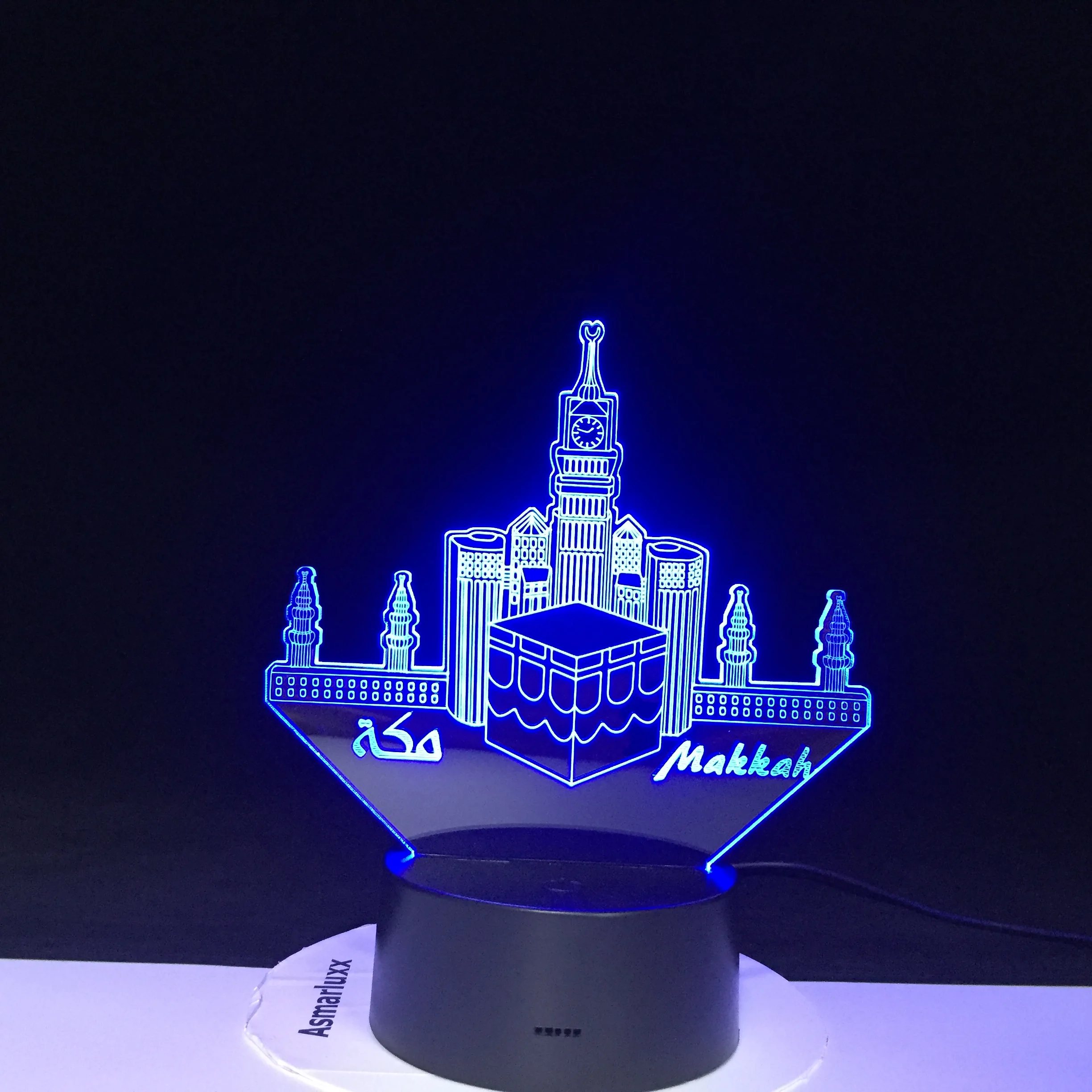 Мечетская мечеть мака 3d светодиодный ночсветильник лампа Usb домашний