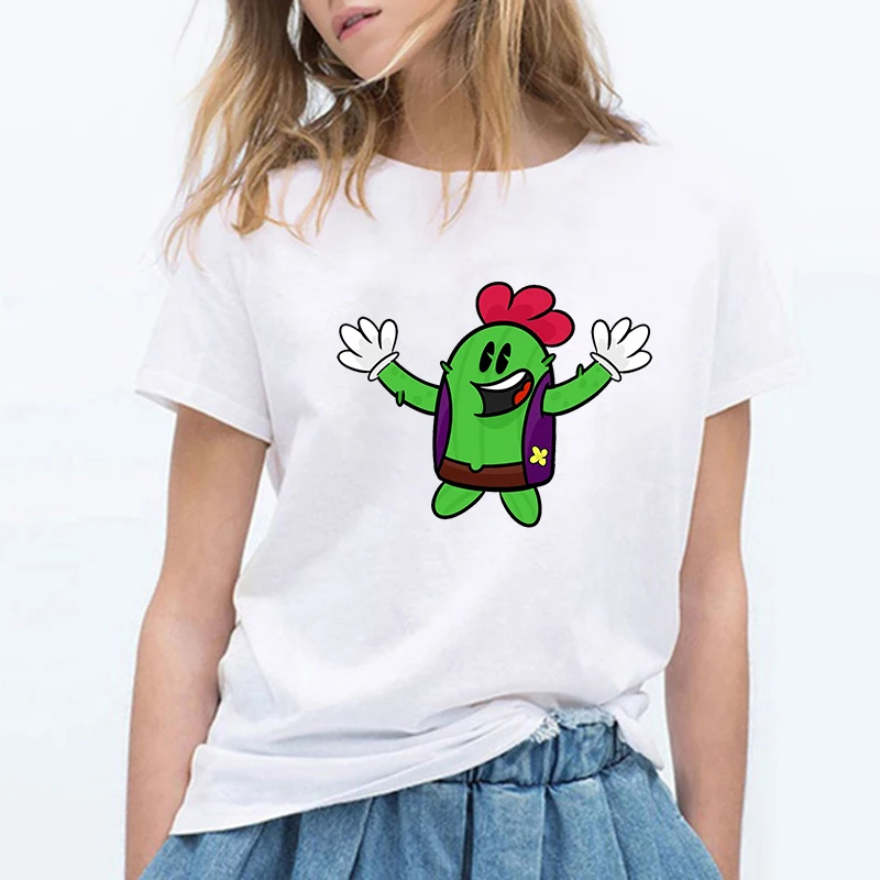 Милая мультяшная женская футболка Kawaii на заказ, футболка Femme Brawls с фигуркой, игра Tara Shelly Broke Crow Jessie Piper, аниме, Звездный герой