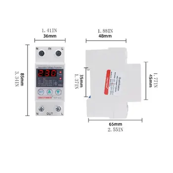 

220V 40/63/80A Over Under Voltage Protector Relay Reconnect Protective Device C90D