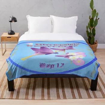 

Drop Shipping Printed Throw Blanket Sherpa Fleece Soft Blanket Flannel Rug Home Decoration For Bed Fibromyalgia Awareness