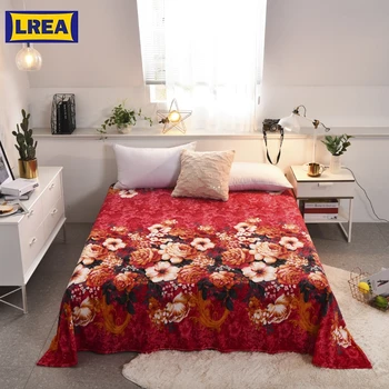 

LREA classic flowers coral fleece blanket плед for bedding or sofa travel be usd throw Autumn and the summer