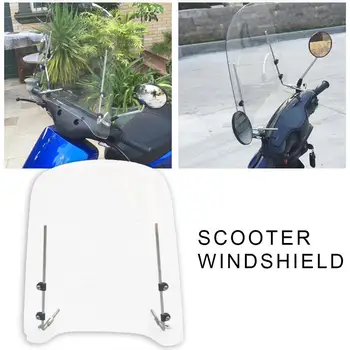 

Electric Scooter Motorcycle Windshield HD Transparent Battery Car Flashing Tricycle Windshield With Mounting Accessories