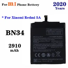 BN34 Phone Battery For Xiao Mi Redmi 5A Redrice 5A 2910mAh High Capacity Smartphone Replacement Battery