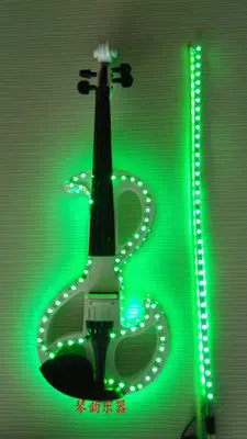green Кристалл электронная скрипка светящаяся сценическая светящаяся светодиодная скрипка s ночной клуб вечерние подарки детям Рождество - Цвет: green