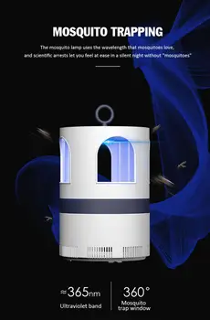 

1PC Rechargeable Inhalation Mosquito Light USB Mosquito Light LED Mosquito Household Photocatalyst Mosquito Lamp