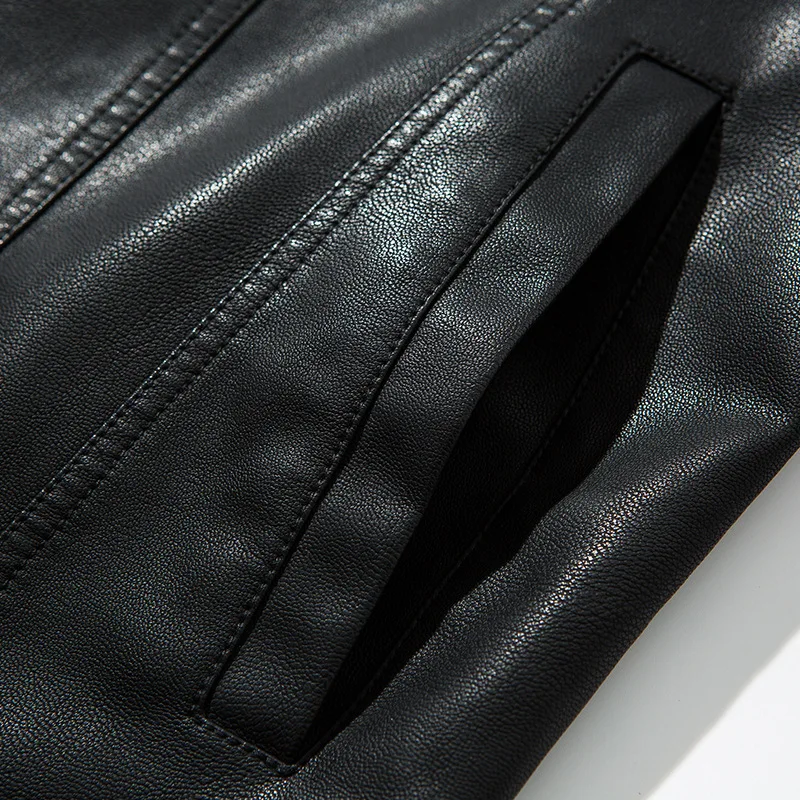 New Style AliExpress Spring And Autumn Coat Multi-pockets PU Leather Jacket Loose-Fit Trend Large Size MEN'S Leather Coat