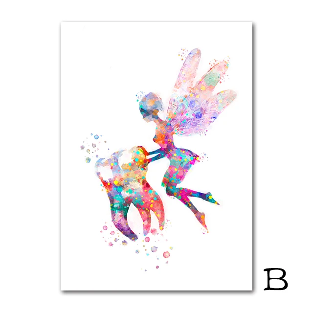 Dental-Art-Tooth-Fairy-Canvas-Painting-Watercolor-Wall-Art-Poster-Dental-Hygienist-Canvas-Print-Teeth-Wall (5)