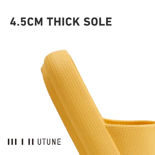 UTUNE 4.5CM 샌들 슬라이드 여성 남성 커플 두꺼운 단독 부드러운 실내 플랫폼 하우스 신발 남성 욕실 홈 여름 EVA 미끄럼 방지 샌들 2