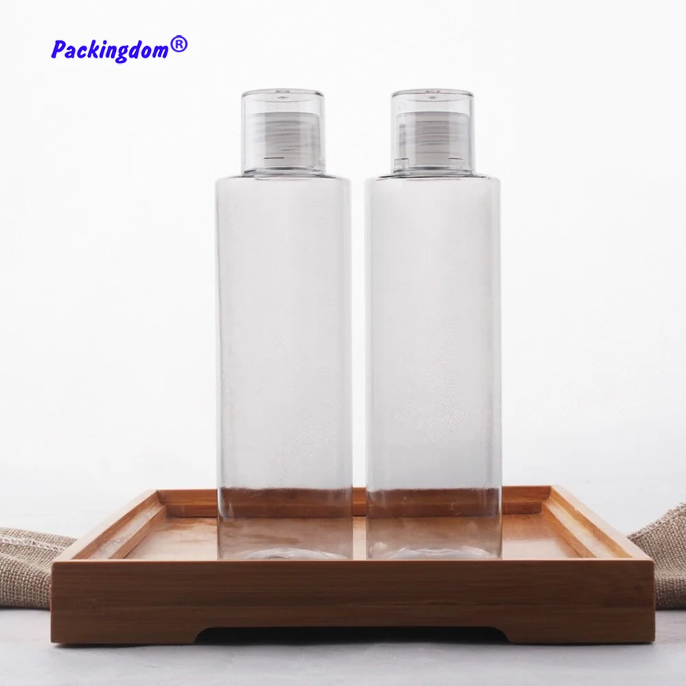 10pcs Refillable Bottle Double Cap with Inner Plug Plastic Container Tube Lotion Cream Essential Oil Bottles PET Packaging 200ml | Красота и