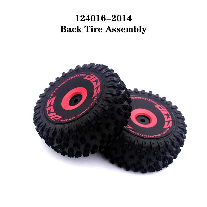 

WLtoys 124016 124017 1/12 RC автомобильные оригинальные запасные части 2014 резиновая красная задняя шина в сборе Набор 2013 Аксессуары для передней шины