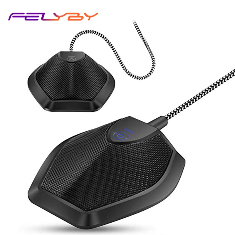 FELYBY USB микрофон конференц-связи для конференц-встречи/общения/дистанции с кнопкой отключения звука Plug And Play компьютерный микрофон